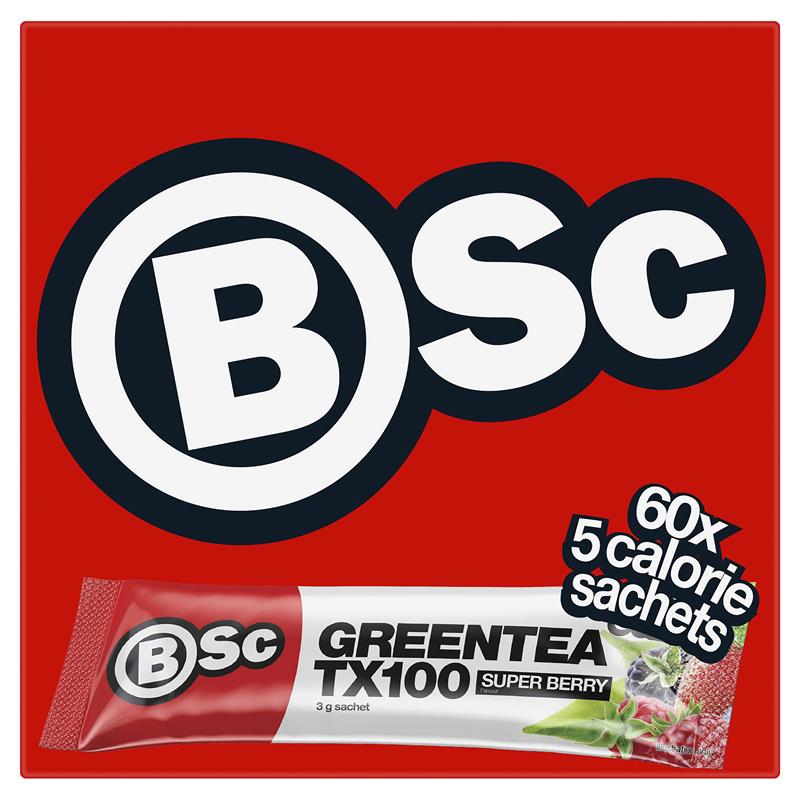 Load image into Gallery viewer, BSc Green Tea TX100 Super Berry 60 x 3g Serve NEW
