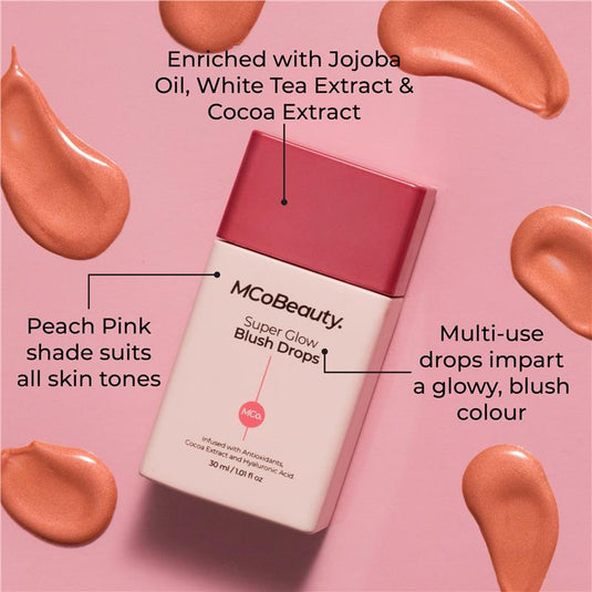 MCoBeauty Super Glow Blush Drops Peach Pink