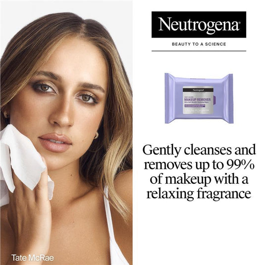 Neutrogena Night Calming Makeup Remover Cleansing Towelettes Wipes 25 Pack