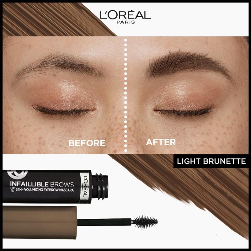 Load image into Gallery viewer, L'Oreal Paris Infallible Brows Volumizing Eyebrow Mascara 5.0 Light Brunette
