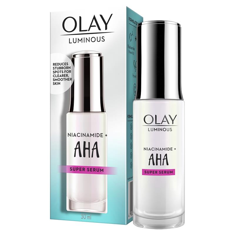 Load image into Gallery viewer, Olay Luminous Niacinamide + AHA Face Super Serum 30 ml
