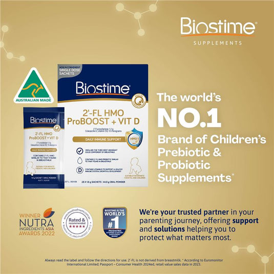 Biostime 2 FL HMO ProBOOST + VIT D 28 x 1.6g Sachets