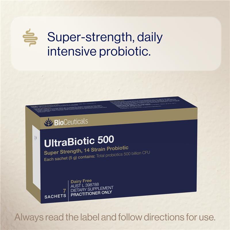 Load image into Gallery viewer, Bioceuticals UltraBiotic 500 7 Sachets Fridge Line
