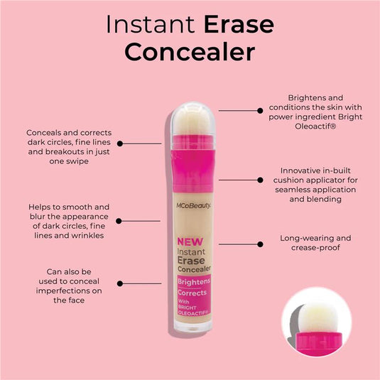 MCoBeauty Instant Erase Concealer Medium NEW