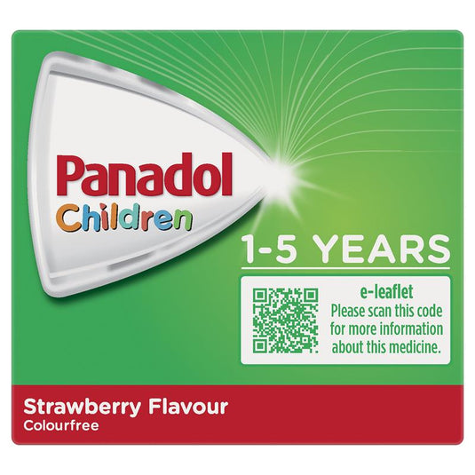 Panadol Children 1-5 Years Suspension Fever & Pain Relief Strawberry Flavour 200ml