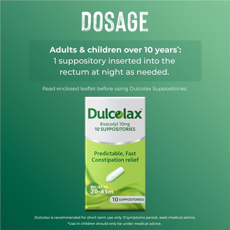 Load image into Gallery viewer, Dulcolax Laxatives Suppositories for Constipation Relief 10 Pack
