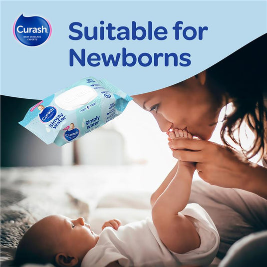 Curash Simply Water Wipes 8x80 Pack