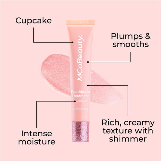 MCoBeauty Peptide Lip Treatment Cupcake Shimmer