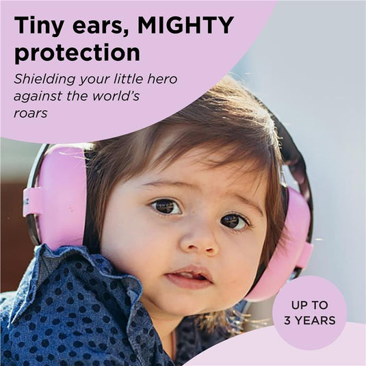 Banz Ear Muffs Mini 3+ Months to 2 Years Petal Pink