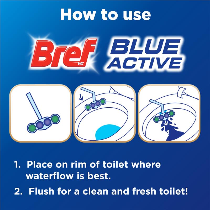 Load image into Gallery viewer, Bref Blue Active Eucalyptus Toilet Block 50g
