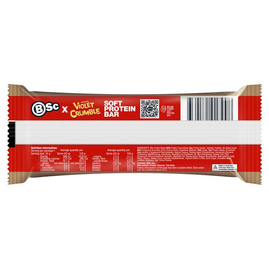 BSc x Violet Crumble Soft Protein Bar Caramel Honeycomb 55g