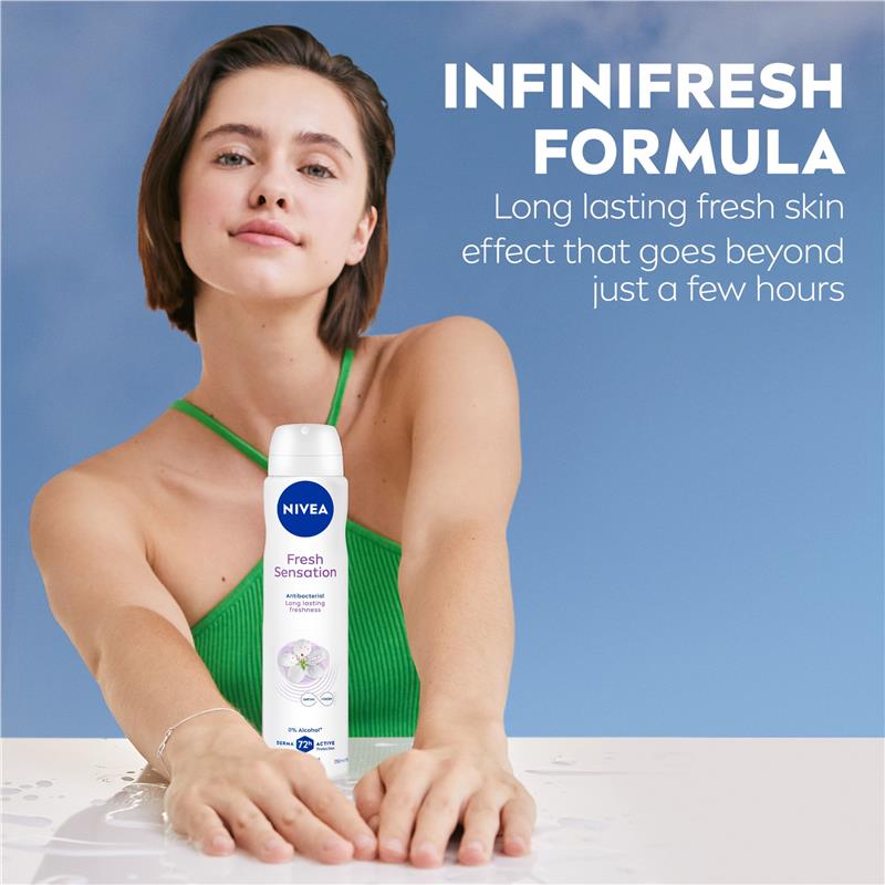 Load image into Gallery viewer, NIVEA for Women Deodorant Fresh Sensation 72hr 250ml
