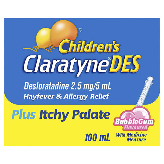 Claratyne Children’s DES Hayfever & Allergy Relief Bubblegum 100ml