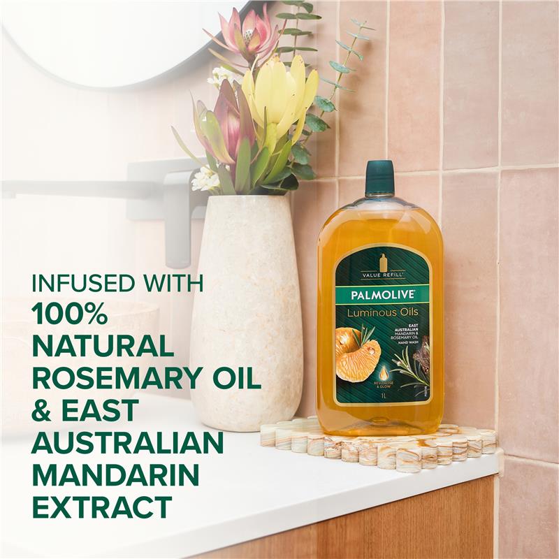 Load image into Gallery viewer, Palmolive Luminous Oils Hand Wash Refill Mandarin &amp; Rosemary Oil 1L
