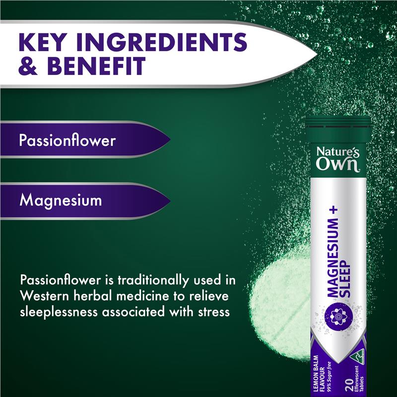 Load image into Gallery viewer, Nature's Own Magnesium + Sleep Effervescent 20 Tablets
