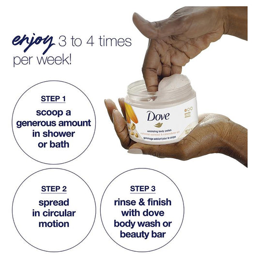 Dove Exfoliating Body Polish Colloidal Oatmeal And Calendula Oil 298g