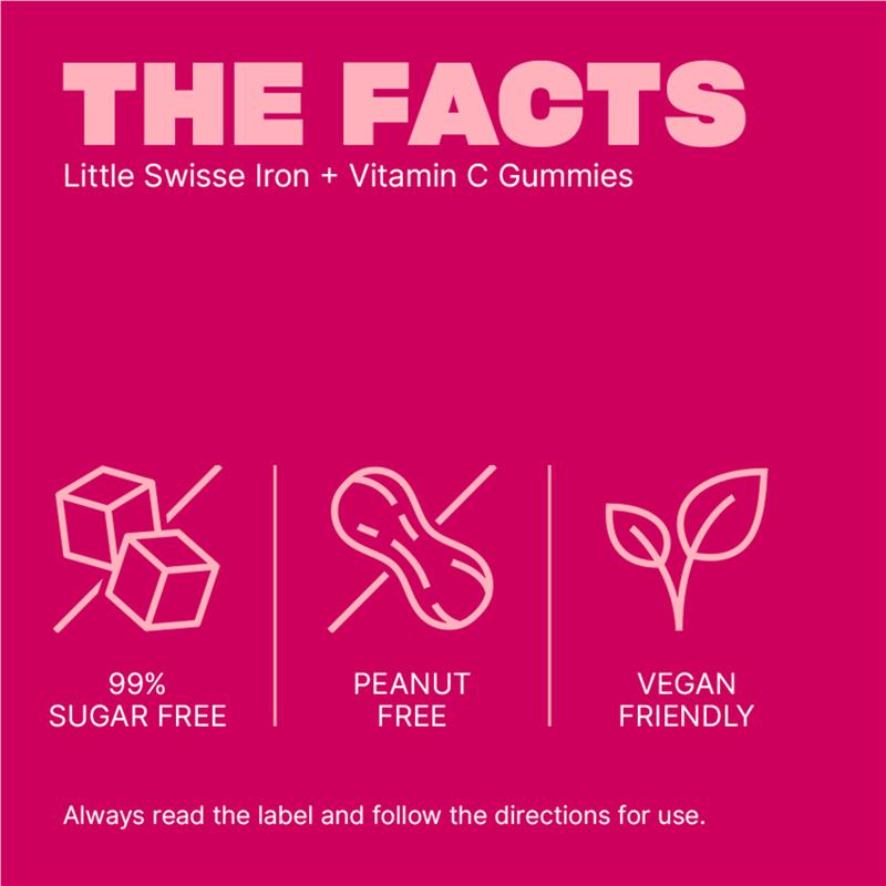Load image into Gallery viewer, Little Swisse Iron + Vit C Gummies 40 Pack
