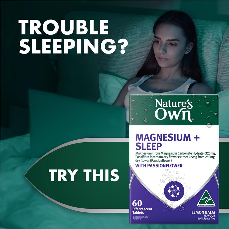 Load image into Gallery viewer, Nature's Own Magnesium + Sleep Effervescent 60 Tablets
