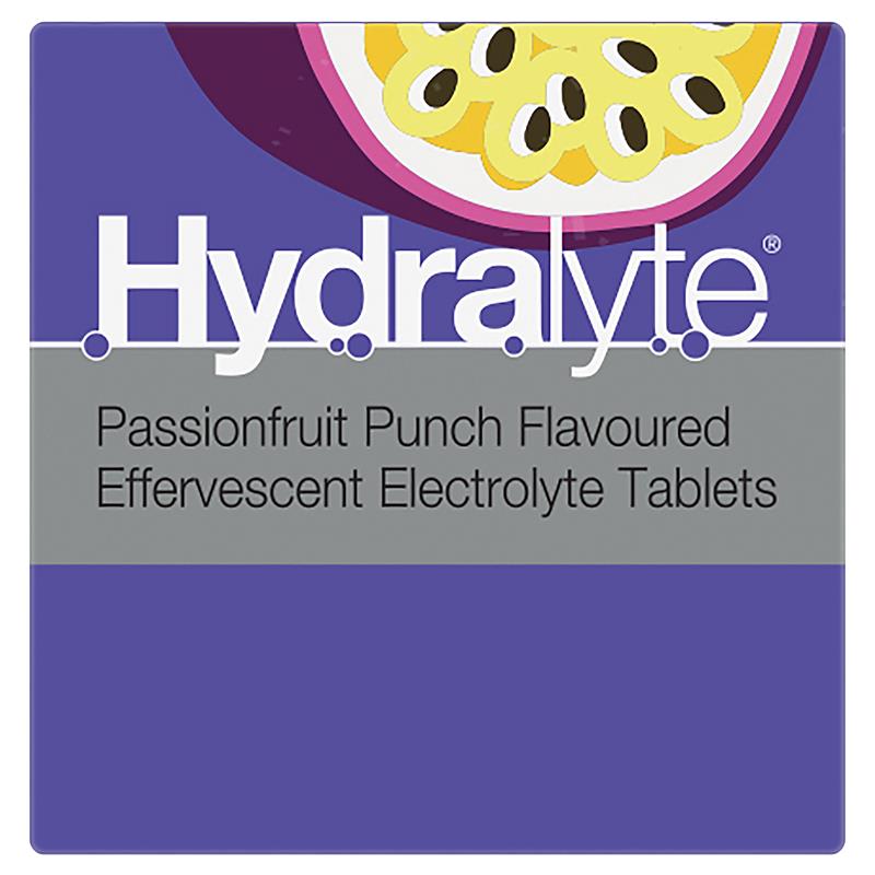 Load image into Gallery viewer, Hydralyte Electrolyte Effervescent Passionfruit Punch 20 Tablets
