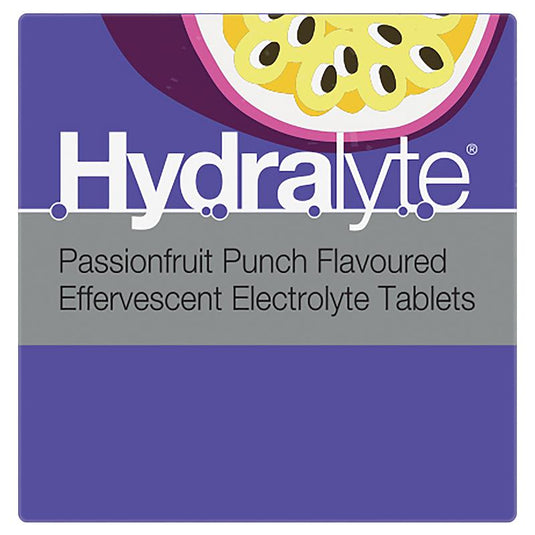 Hydralyte Electrolyte Effervescent Passionfruit Punch 20 Tablets