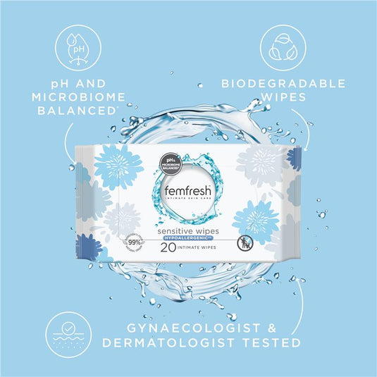 Femfresh Sensitive Wipes 20 Pack