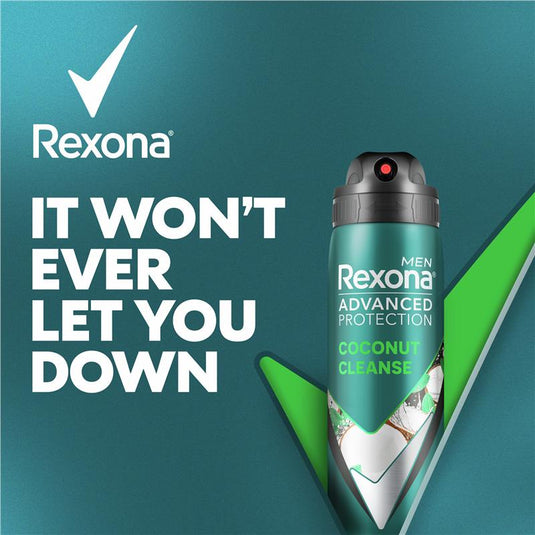 Rexona Men Advanced Antiperspirant Aerosol Coconut Cleanse 220ml