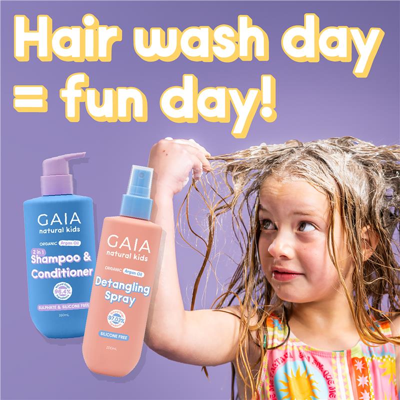 Load image into Gallery viewer, Gaia Natural Kids 2-in-1 Shampoo &amp; Conditioner 350mL
