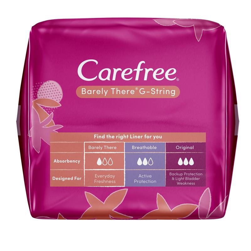 Load image into Gallery viewer, Carefree Barely There G-String Unscented Panty Liners 24 Pack
