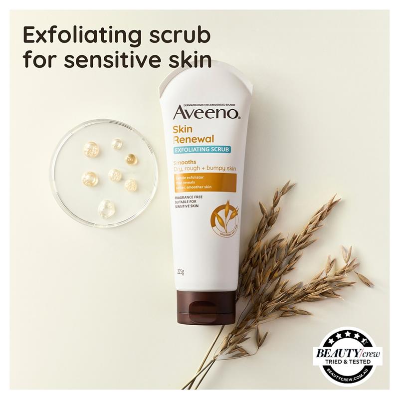 Load image into Gallery viewer, Aveeno Skin Renewal Exfoliating Body Scrub For Dry Skin 225g
