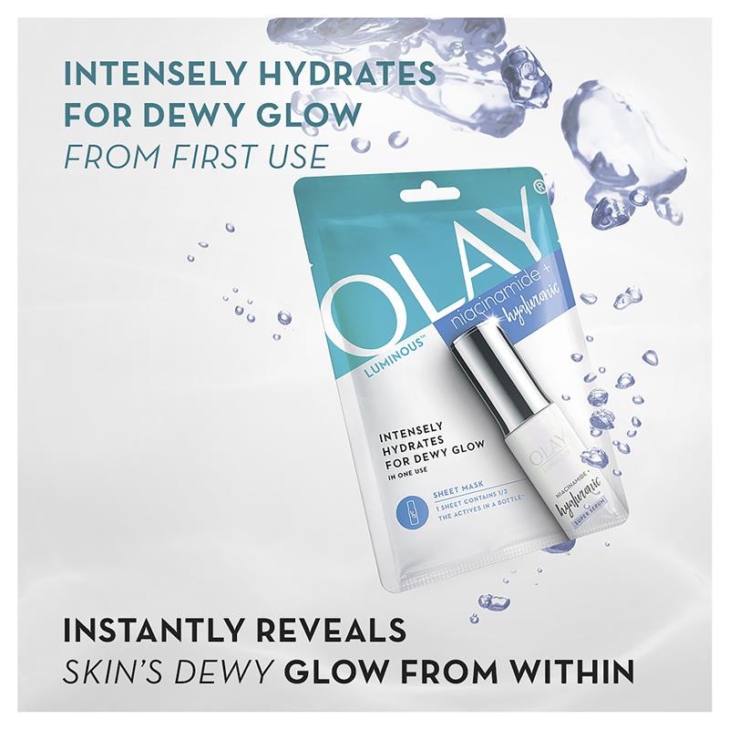 Load image into Gallery viewer, Olay Luminous Niacinamide + Hyaluronic Sheet Mask
