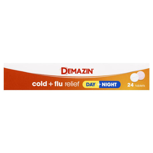 Demazin Cold & Flu Relief Day + Night 24 Tablets