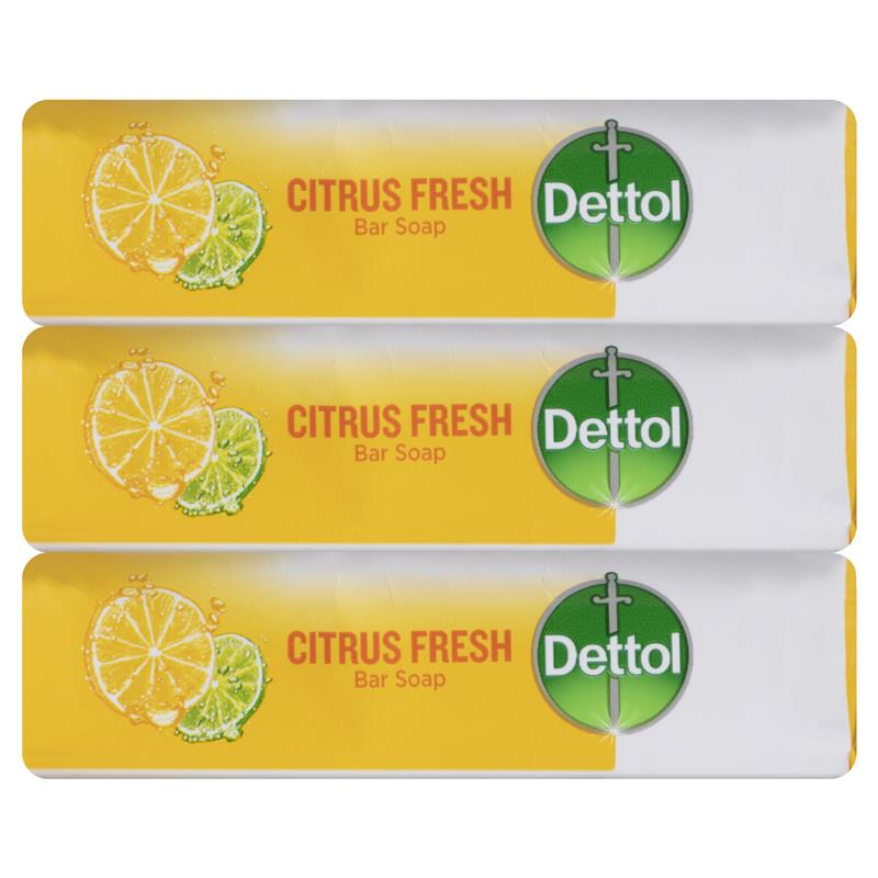 Load image into Gallery viewer, Dettol Citrus Fresh Bar Soap 3x100g
