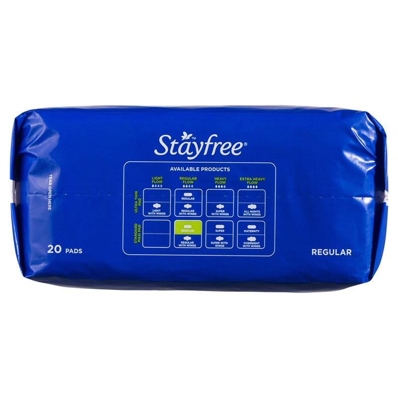 Load image into Gallery viewer, Stayfree Regular Sanitary Pads 20 Pack
