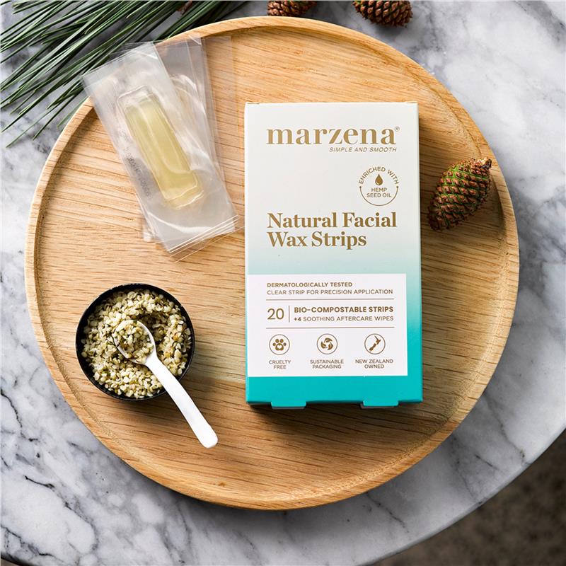 Load image into Gallery viewer, Marzena Natural Facial Wax Strips 20 Pack
