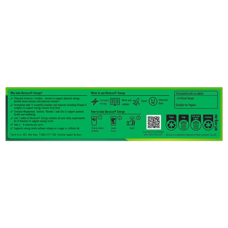Load image into Gallery viewer, Berocca Energy Original Berry 30 Effervescent Tablets
