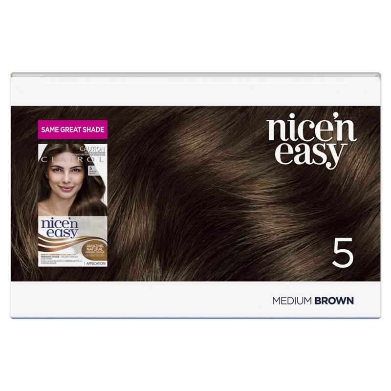 Load image into Gallery viewer, Clairol Nice N Easy 5 Natural Medium Brown Permanent Hair Colour
