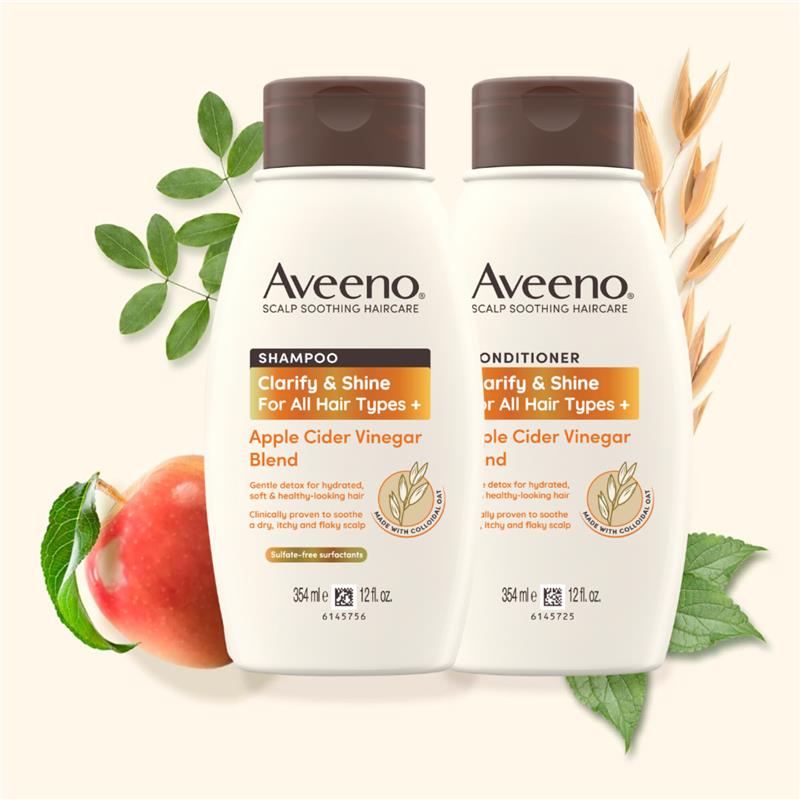 Load image into Gallery viewer, Aveeno Apple Cider Vinegar Clarifying Conditioner for Dull Hair 354mL
