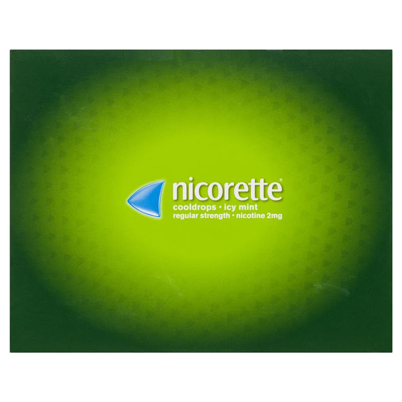 Load image into Gallery viewer, Nicorette Quit Smoking Regular Strength Cooldrops Nicotine Lozenge Icy Mint 8 x 20 Pack
