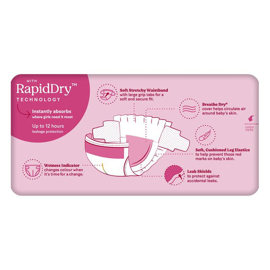 Huggies Ultra Dry Nappies Size 3 Girl 6-11kg Bulk 44 Pack