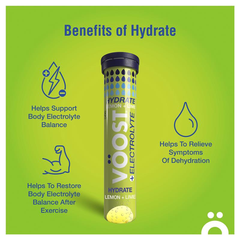 Load image into Gallery viewer, Voost Hydrate Lemon + Lime Effervescent Tablets 60 Pack Exclusive Size
