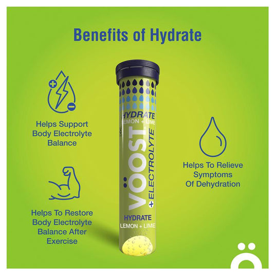 Voost Hydrate Lemon + Lime Effervescent Tablets 60 Pack Exclusive Size