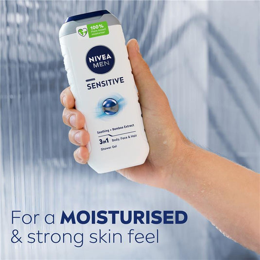 NIVEA MEN Sensitive 3-IN-1 Shower Gel Body Wash 500ml