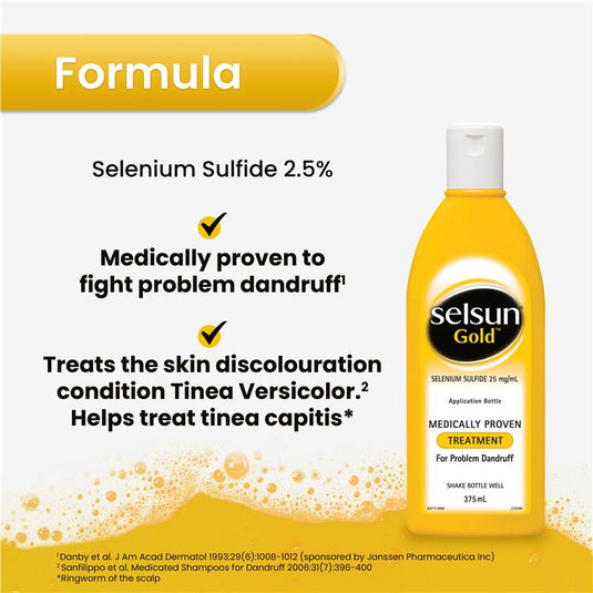 Selsun Gold Anti Dandruff Shampoo Treatment 375mL