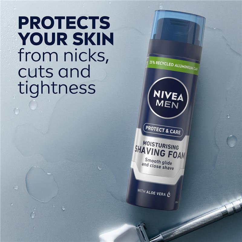 Load image into Gallery viewer, NIVEA MEN Protect &amp; Care Shaving Foam Moisturising 200ml
