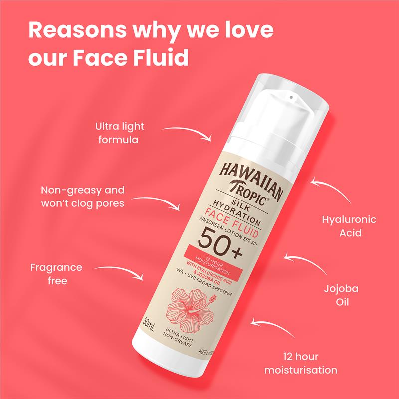 Load image into Gallery viewer, Hawaiian Tropic Silk Hydration Face Fluid 50ml
