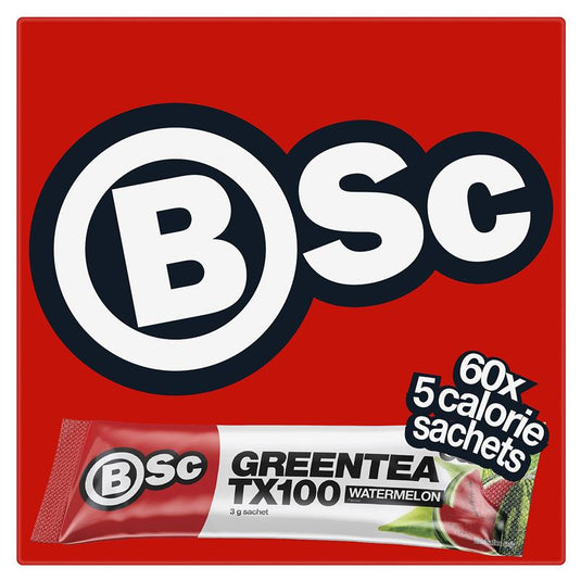 BSc Green Tea TX100 Watermelon 60 x 3g Serve NEW