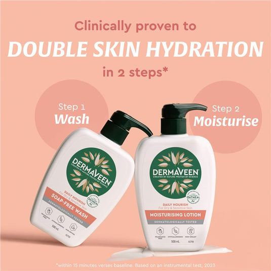 DermaVeen Daily Nourish Moisturising Lotion 1.25L Exclusive Size