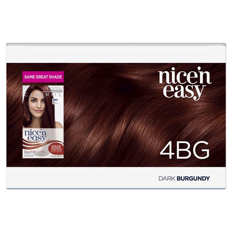 Load image into Gallery viewer, Clairol Nice N Easy 4BG Burgundy Permanent Hair Colour
