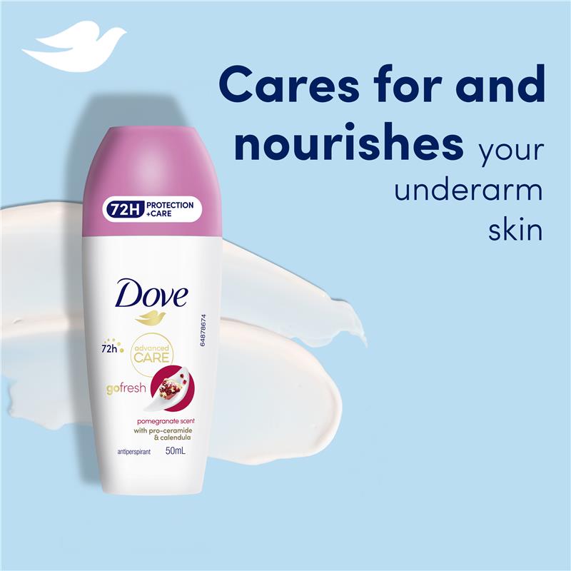 Load image into Gallery viewer, Dove Women Advanced Care Antiperspirant Deodorant 72h Roll On Pomegranate 50ml
