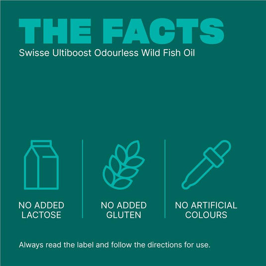 Swisse Ultiboost Odourless Wild Fish Oil 1000mg 500 Capsules Exclusive Size